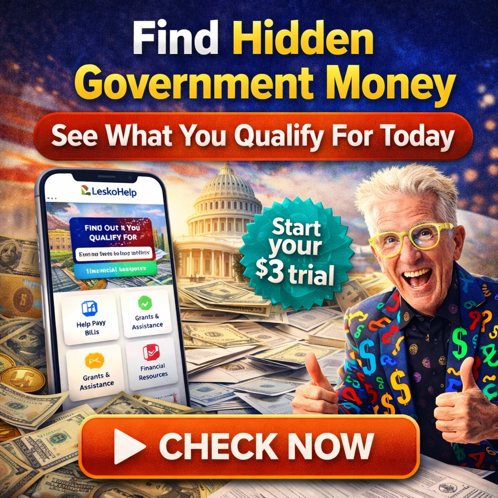 find hidden government money USA start $3 trial check what you qualify for today